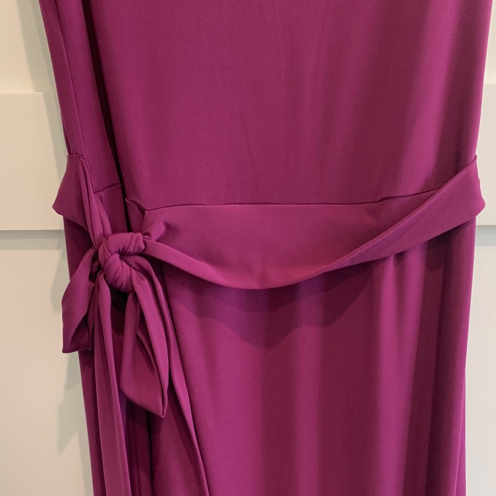 Velvet by Graham & Spencer Sleeveless Tie-Waist Midi Dress in Deep Plum - Picture 4 of 11